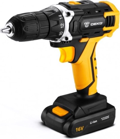Аккумуляторная дрель-шуруповерт DEKO DKCD16FU-Li 1.5Ahx2 63 tools (063-4099) [063-4099]
