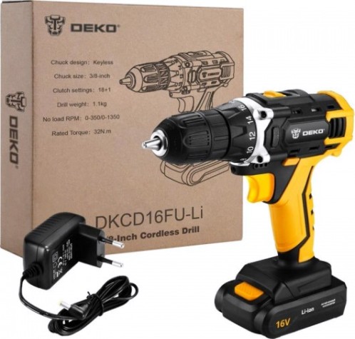 Аккумуляторный шуруповерт DEKO DKCD16FU-Li (063-4098) [063-4098]