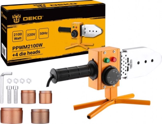 Аппарат для сварки полипропиленовых труб DEKO PPWM2100W 4 насадки (20-40 мм) [063-4247]