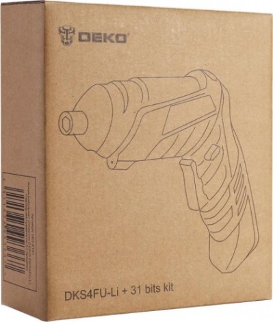 Дрель-шуруповерт аккумуляторная DEKO DKS4FU-Li + набор инструментов 31 предмет (063-4151) [063-4151]