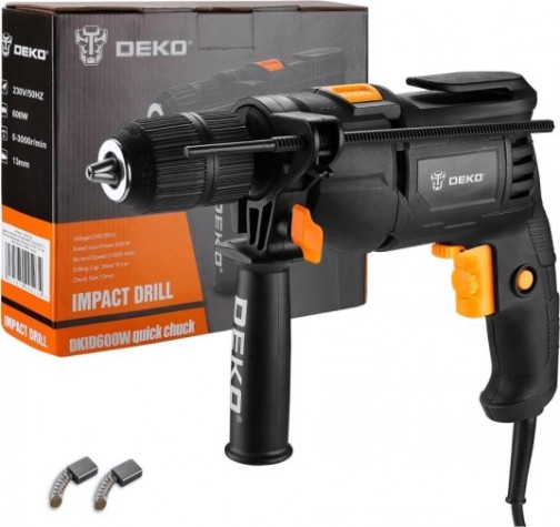 Дрель ударная сетевая DEKO DKID600W (БЗП) (063-4162) [063-4162]