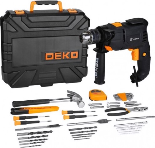 Дрель ударная сетевая DEKO DKID600W кейс + набор 40 предметов (063-4158) [063-4158]