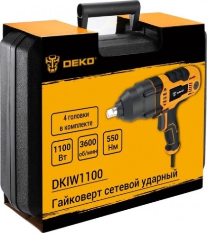 Гайковерт сетевой DEKO DKIW1100 ударный [063-3004]