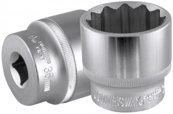 Головка двенадцатигранная с посадкой 1/2" JONNESWAY S04H4936 36 мм [046339]