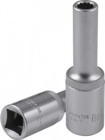 Головка двенадцатигранная с посадкой 1/2" JONNESWAY S04HD4708 глубокая 8 мм [049058]