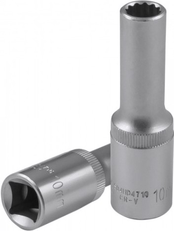 Головка двенадцатигранная с посадкой 1/2" JONNESWAY S04HD4710 глубокая 10 мм [049060]
