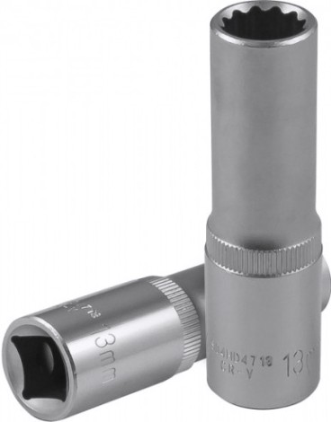 Головка двенадцатигранная с посадкой 1/2" JONNESWAY S04HD4713 глубокая 13 мм [049063]