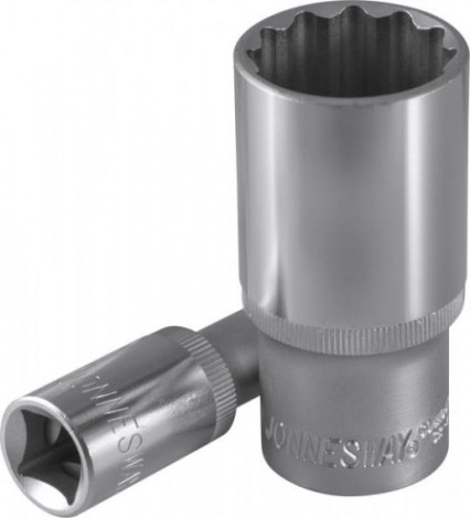 Головка двенадцатигранная с посадкой 1/2" JONNESWAY S04HD4727 глубокая 27 мм [049074]