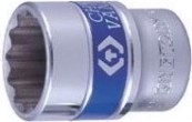 Головка двенадцатигранная с посадкой 1/2" KING TONY 433016M 16 мм