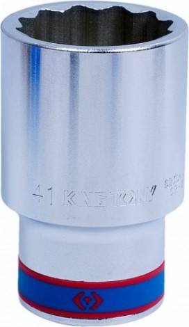 Головка двенадцатигранная с посадкой 3/4" KING TONY 12-гранная 3/4", 41 мм глубокая [623041M]