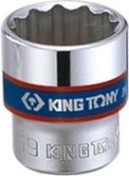 Головка двенадцатигранная с посадкой 3/8" KING TONY 333021М 21 мм [333021M]