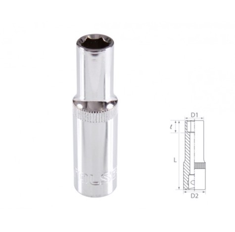 Головка шестигранная глубокая с посадкой 3/8" tolsen 11 мм TT16361 [TT16361]