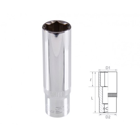 Головка шестигранная глубокая с посадкой 3/8" tolsen 12 мм TT16362 [TT16362]