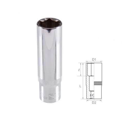 Головка шестигранная глубокая с посадкой 3/8" tolsen 14 мм TT16364 [TT16364]
