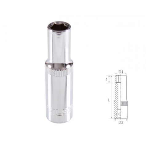 Головка шестигранная глубокая с посадкой 3/8" tolsen 8 мм TT16358 [TT16358]