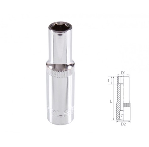 Головка шестигранная глубокая с посадкой 3/8" tolsen 9 мм TT16358 [TT16359]
