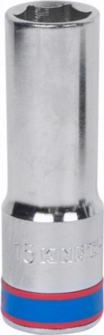 Головка шестигранная с посадкой 1/2" KING TONY 423515М 15 мм глубокая [423515M]