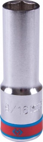 Головка шестигранная с посадкой 1/2" KING TONY 423518S 9/16" дюймовая, глубокая