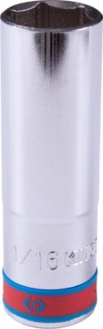 Головка шестигранная с посадкой 1/2" KING TONY 423522S 11/16" дюймовая, глубокая