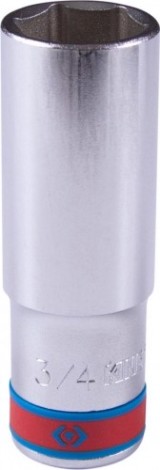 Головка шестигранная с посадкой 1/2" KING TONY 423524S 3/4" дюймовая, глубокая