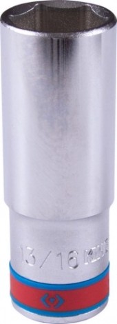 Головка шестигранная с посадкой 1/2" KING TONY 423526S 13/16" дюймовая, глубокая