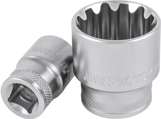 Головка шестигранная с посадкой 1/4" JONNESWAY S68H2112 super tech 12 мм, 5/32" [046198]