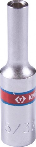 Головка шестигранная с посадкой 1/4" KING TONY 6-гранная 1/4", 5/32", дюймовая глубокая [223505S]