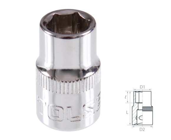 Головка шестигранная с посадкой 3/8" tolsen 10 мм TT16310 [TT16310]