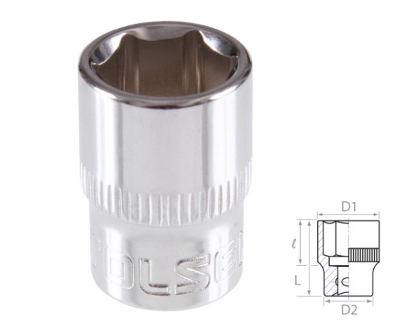 Головка шестигранная с посадкой 3/8" tolsen 12 мм TT16312 [TT16312]