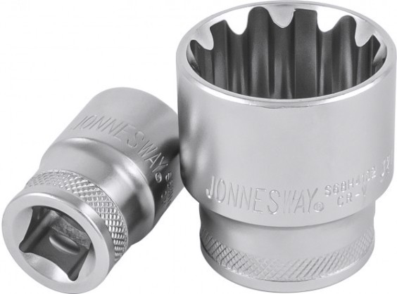 Головка торцевая JONNESWAY S68H4114 super tech (1/2"DR, 14 мм, 9/16", E18) [046211]