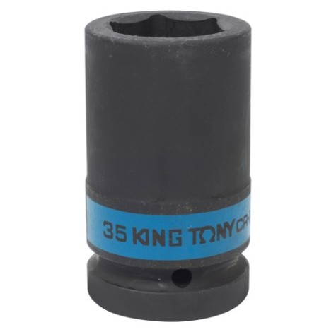 Головка торцевая ударная глубокая KING TONY 6-гранная 1", 35 мм [843535M]