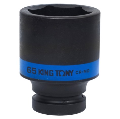 Головка торцевая ударная глубокая KING TONY 6-гранная 1", 65 мм [843565M]