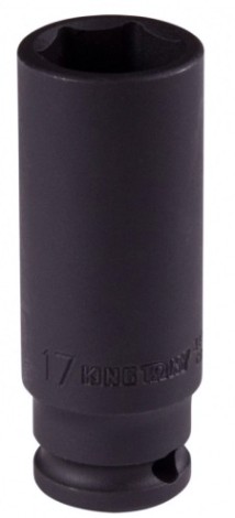 Головка торцевая ударная глубокая KING TONY 6-гранная 3/8", 17 мм [343517M]