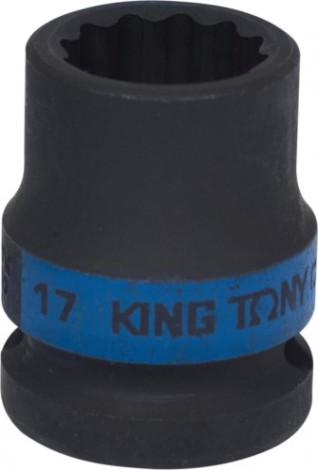 Головка торцевая ударная KING TONY 12-гранная 1/2", 17 мм [453017M]