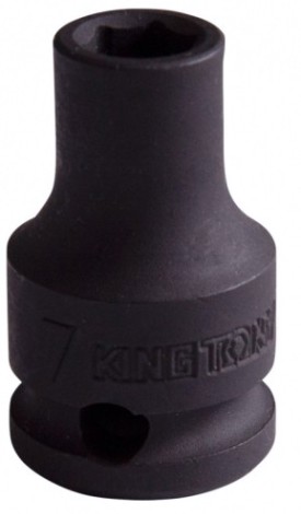 Головка торцевая ударная KING TONY 6-гранная 3/8", 7 мм [353507M]