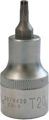 Головка TORX JONNESWAY S07H420 Насадка торцевая 1/2"DR с T20, 55 мм [047762]