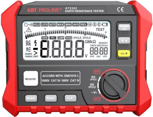 Измеритель сопротивления КВТ KT 2302 PROLINE заземления [87240]