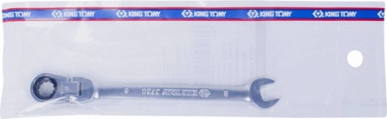 Ключ комбинированный трещоточный KING TONY 373008М 8 мм, с шарниром [373008M]
