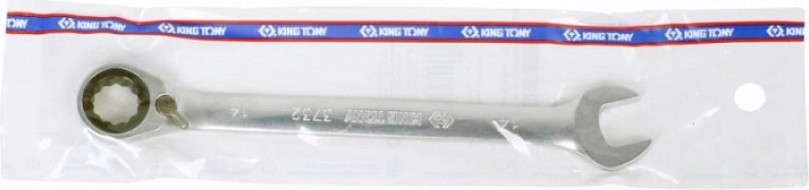 Ключ комбинированный трещоточный KING TONY 373214М 14 мм, с флажком [373214M]