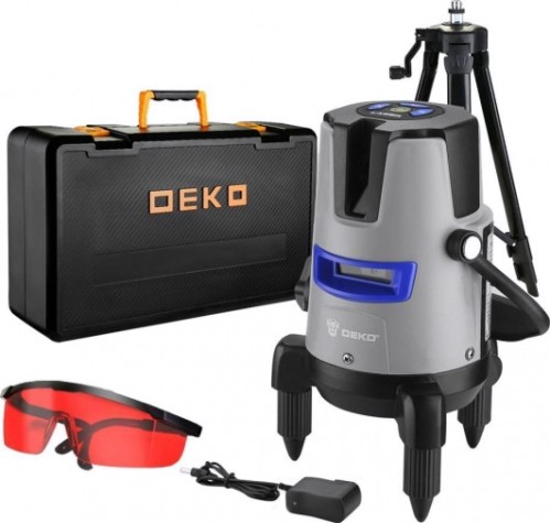 Лазерный уровень DEKO DKLL02RB PRO SET 2 PREMIUM со штативом 1 м [065-0102-1]