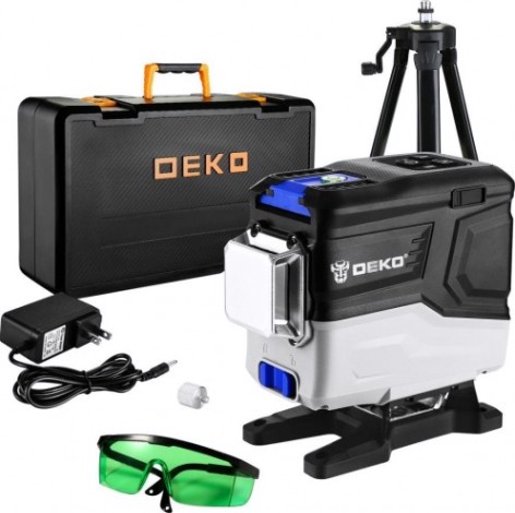 Лазерный уровень DEKO LL12-HVR SET 2 PREMIUM в кейсе со штативом 1 м (12 линий) [065-0105-1]