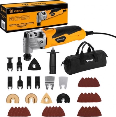 Многофункциональный инструмент сетевой DEKO DKOT600 bag в сумке+набор предметов 38 шт. [063-4276]