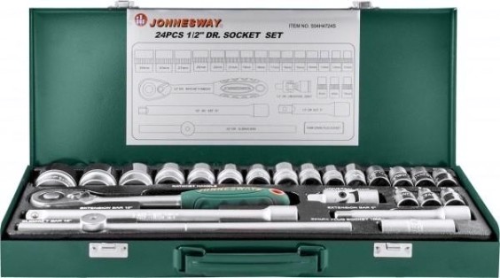 Набор головок 1/2" JONNESWAY S04H4724S 1/2"DR, 8-34 мм, 24 предмета [047483]