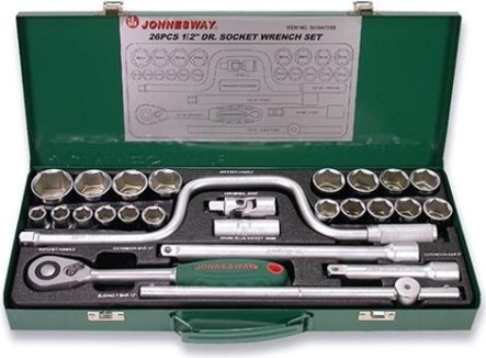 Набор головок 1/2" JONNESWAY S04H4726S 1/2"DR, 12-34 мм, 26 предметов [047535]