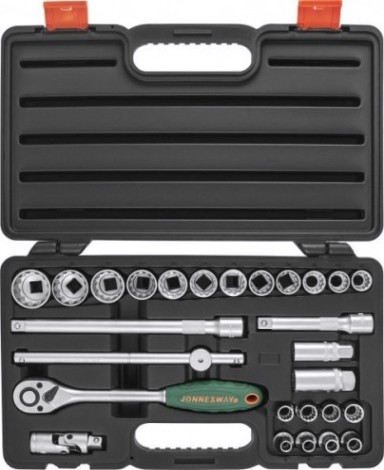 Набор головок 1/2" JONNESWAY S68H4127S 1/2"DR Super Tech, 27 предметов [048861]