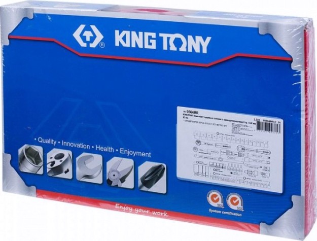 Набор головок 1/2" KING TONY 9564MR 1/4", 3/8", 1/2", 62 предмета