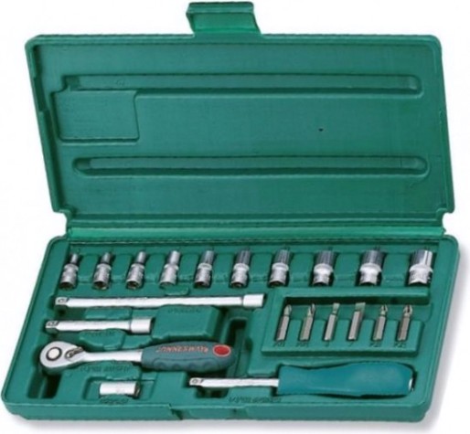 Набор головок 1/4" JONNESWAY S04H2721S 1/4"DR, 4-13 мм, 21 предмет [047533]