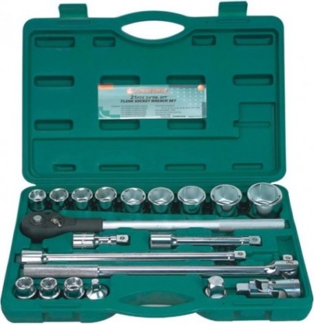 Набор головок 3/4" JONNESWAY S04H6321S (S04H6121S) 3/4"DR, 19-50 мм, 21 предмет [047742]