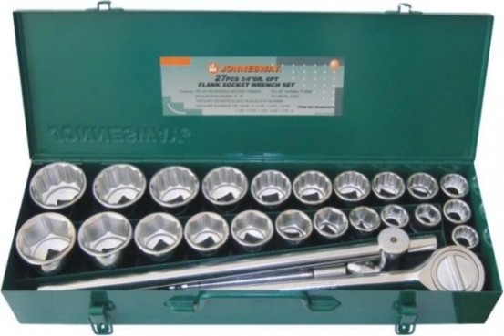 Набор головок 3/4" JONNESWAY S04H6327S 3/4"DR, дюймовых 12 гр. SAE 7/8"--2", метрических [048500]