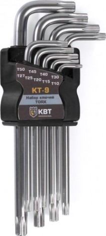Набор ключей TORX КВТ КТ-9 (т10-т50) [79202]